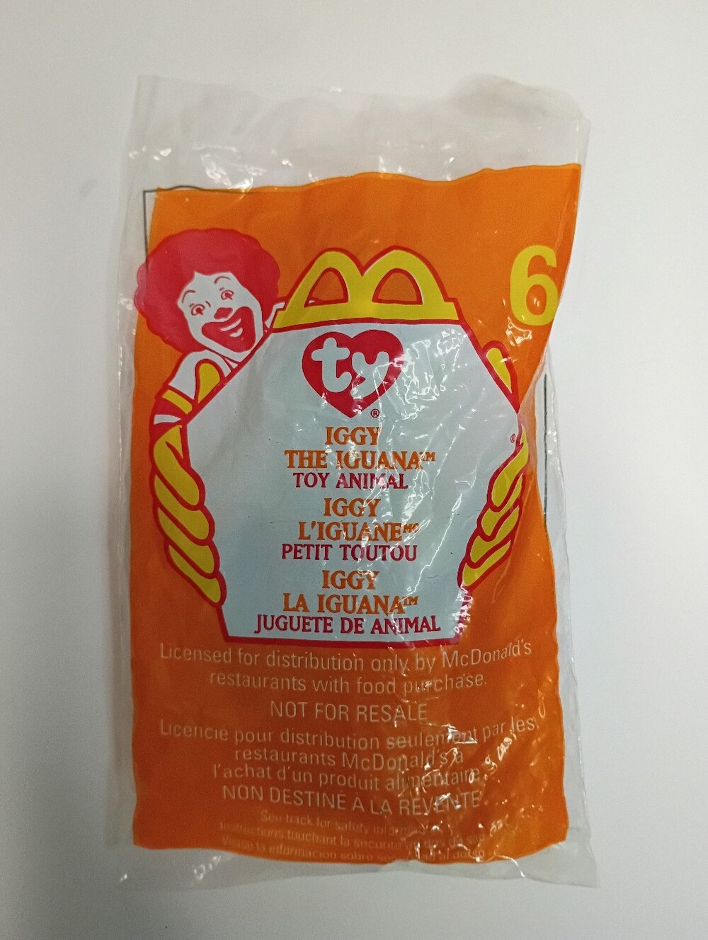 Ty Iggy the Iguana McDonald’s Packaging